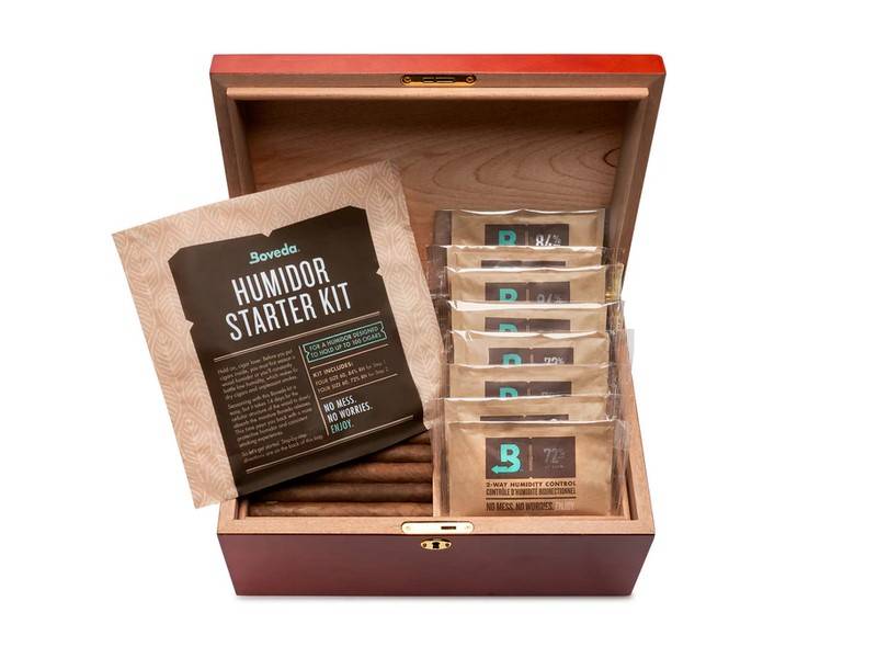 Boveda Humidor Starter Kit, 100 szálas szivar tároló dobozok beüzemeléséhez és használatához