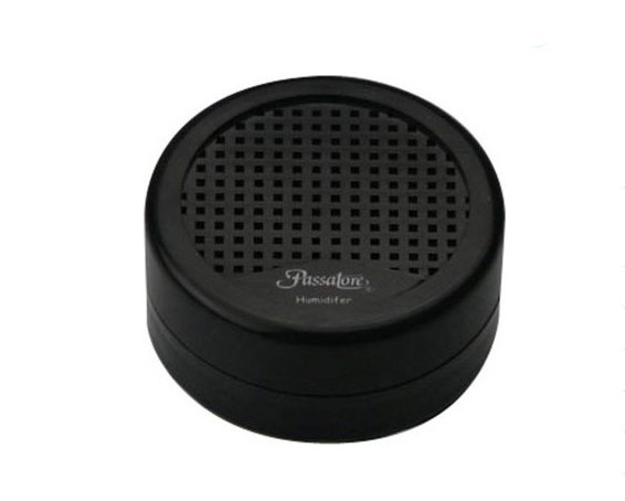 Passatore kerek polimer humidor párásító fekete, mágneses – 25–50 szivarhoz