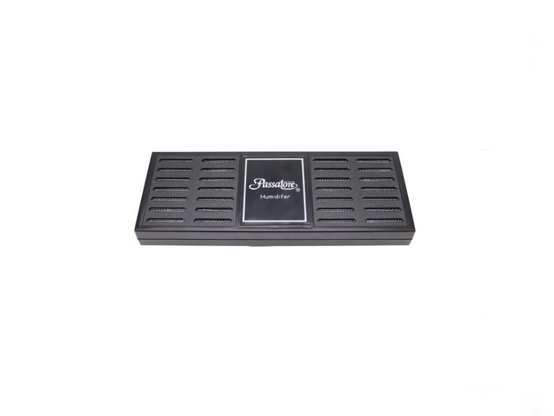 Passatore szivardoboz párásító akrylpolimer kristályos, fekete - 17 x 6,5 cm