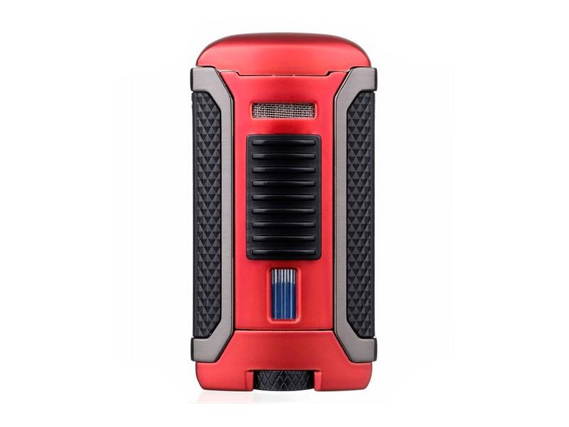 Colibri Apex Matte Red, egyes Jet lánggal égő szivar öngyújtó Pachmayr mintával - matt piros