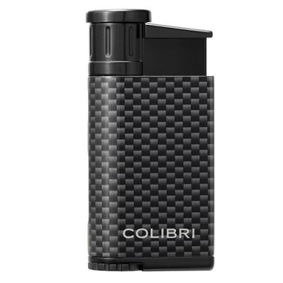 Colibri Evo CF fekete szivaröngyújtó – ferde jet lánggal, karbon mintával