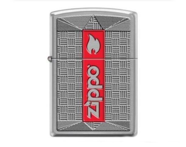 Zippo Benzines Vihargyújtó – Króm, geometrikus mintával