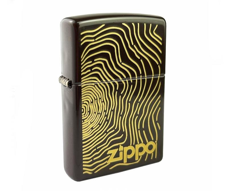 Benzines Zippo öngyújtó - Arany színű ujjlenyomat