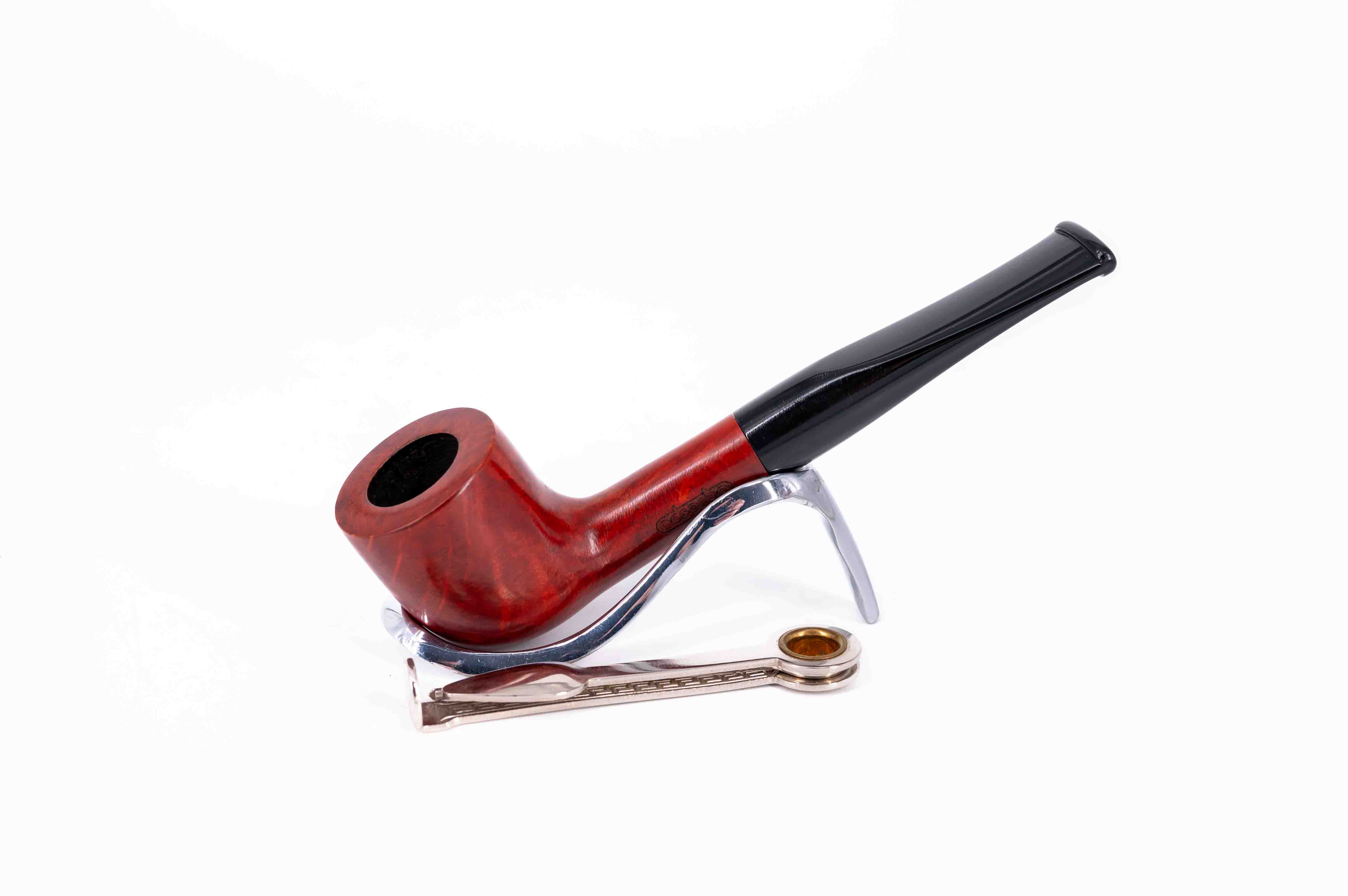 Adsorba 9mm-es vörösesbarna színű filteres bruyer pipa - Billiard típusú 25