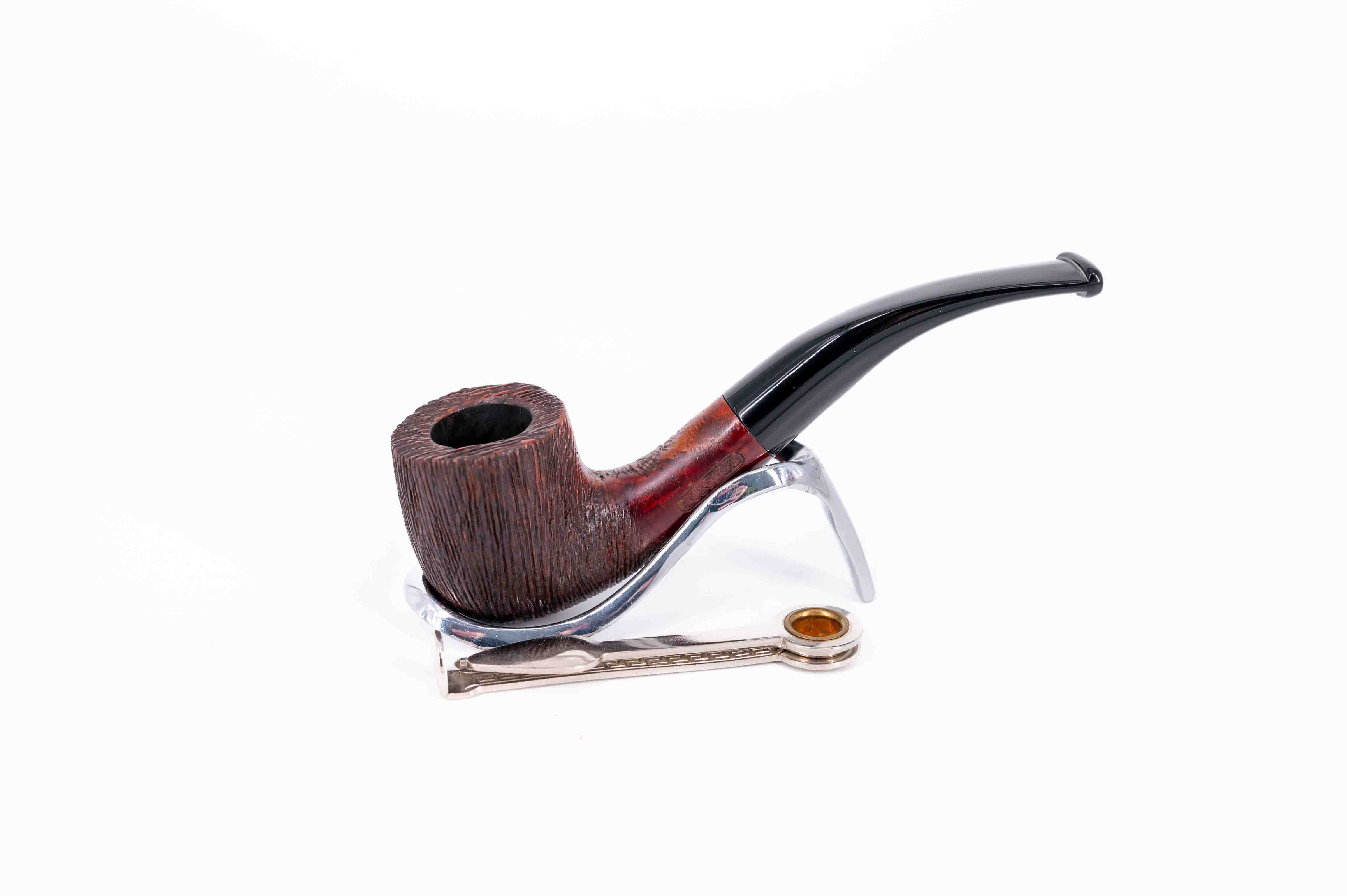 Adsorba 9mm-es sötétbarna színű filteres bruyer pipa - Bent Billiard típusú 7