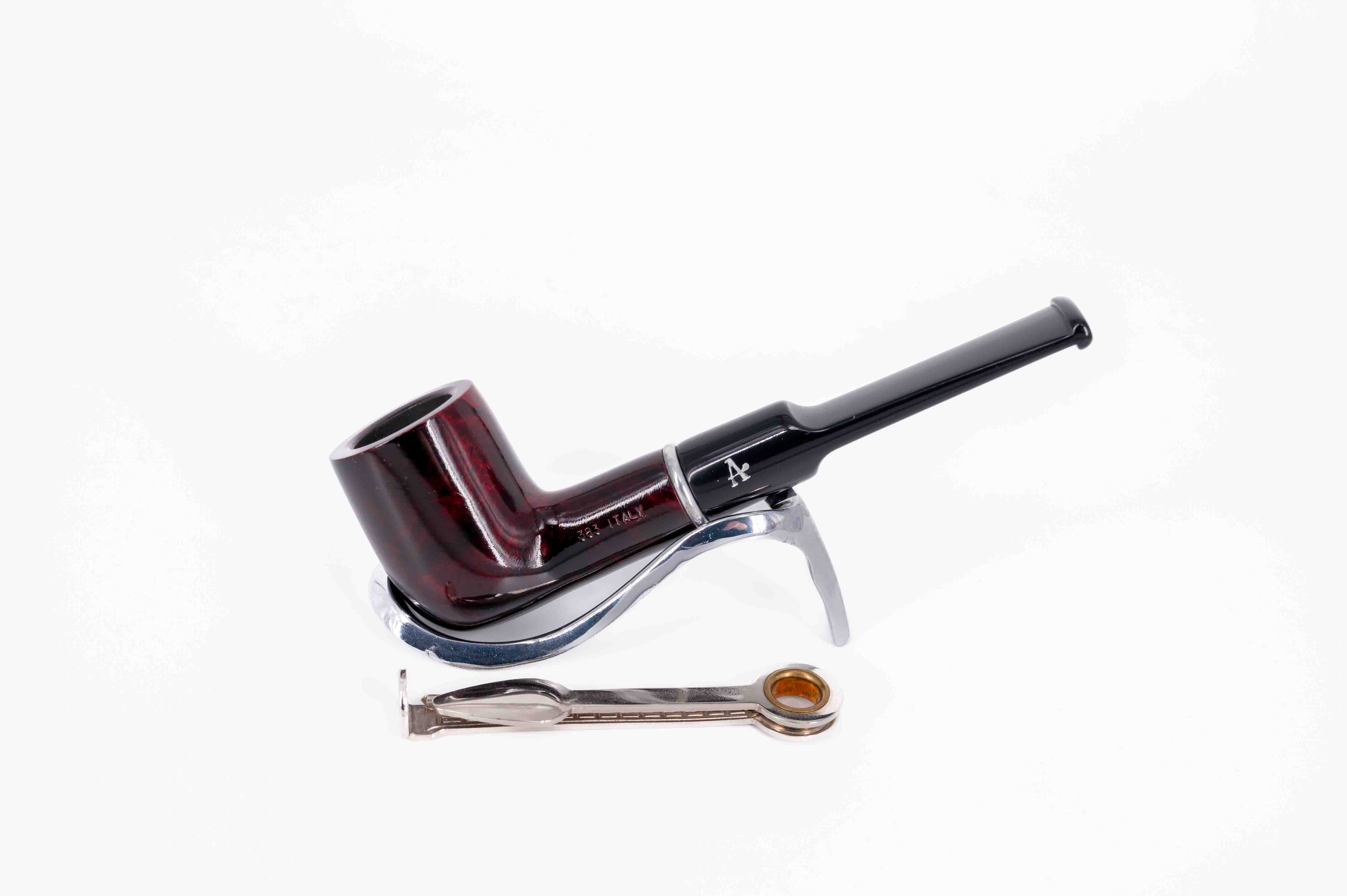 Adventure 9mm-es vörösesbarna színű filteres bruyer pipa egyenes szárral - Billiard típusú