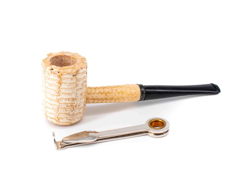 Missouri Meerschaum Corn Cob Washington kukorica pipa egyenes szárral és 6mm filterrel - natúr