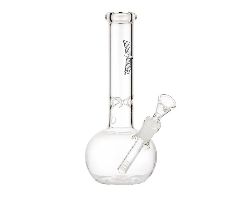 Super Heroes üveg bong 25.5 cm magas - átlátszó