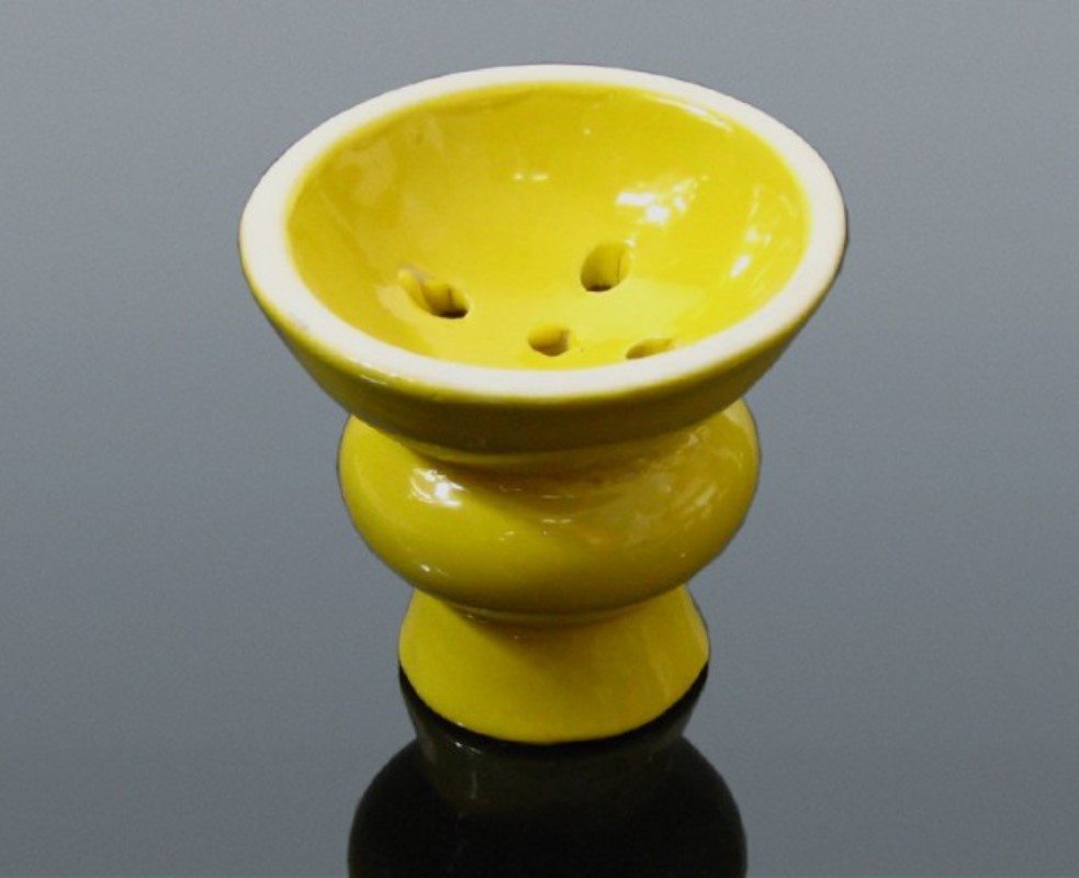 Kerámia dohánytölcsér – Sárga - 5.2 cm