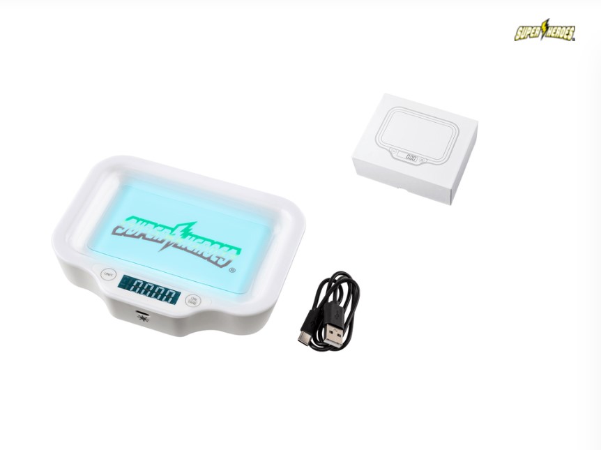 Super Heroes digitális gördülő tálcás mérleg 0,02–200 g USB-C tölthető