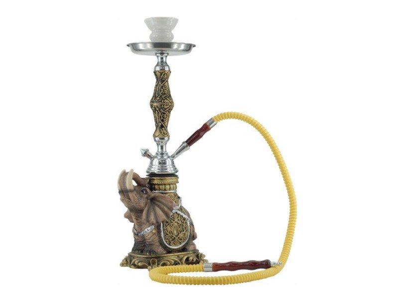 Atomic Elefánt Shisha 1 csöves vízipipa 40 cm – sárgaréz színű, dekoratív elefánt mintás