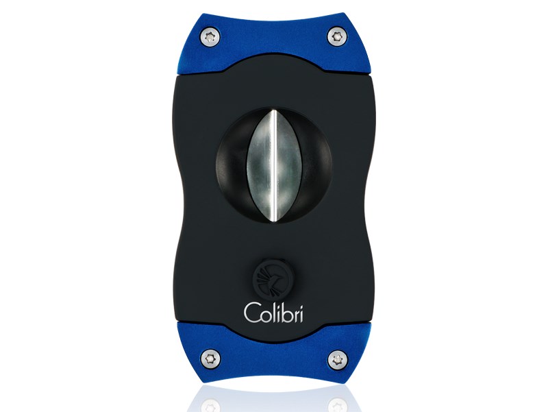 Colibri V-Cut Blue, nemesacél pengéjü ék szivarvágó 23mm - kék