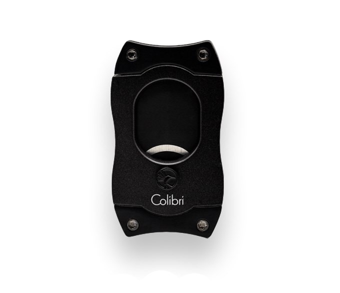 Colibri S-Cut Black, fekete színű nemesacél pengéjü guillotine szivarvágó 26mm - fekete