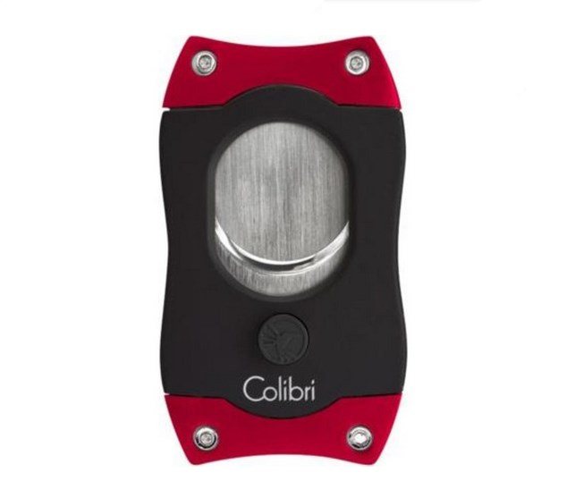 Colibri S-Cut Red, nemesacél pengéjü guillotine szivarvágó 26mm - piros