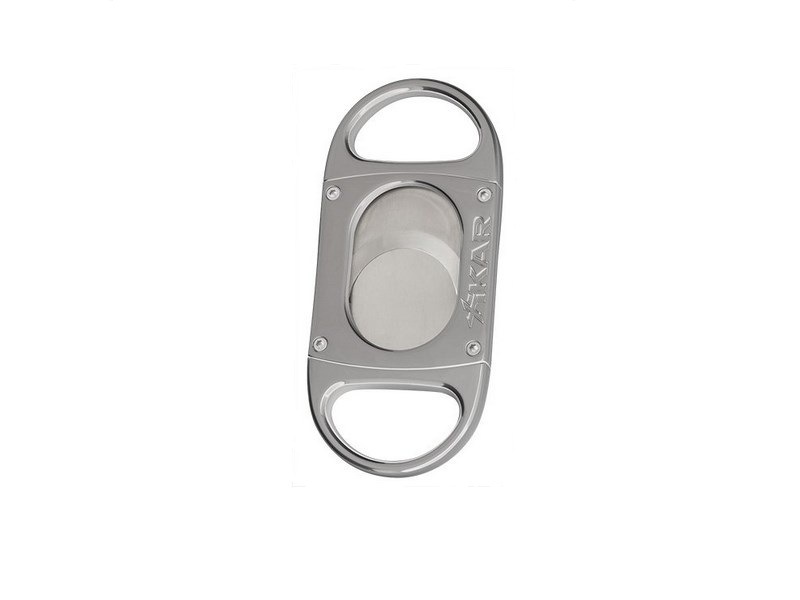 Xikar M8 Metal Body Cutter, Chrome Silver, dupla pengés guillotine szivarvágó – fém vázzal, nagy méretű szivarokhoz