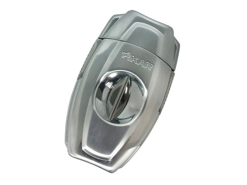 Xikar VX2 V-Cut szivar ékvágó – szálcsiszolt króm, 46–70 gyűrűméret