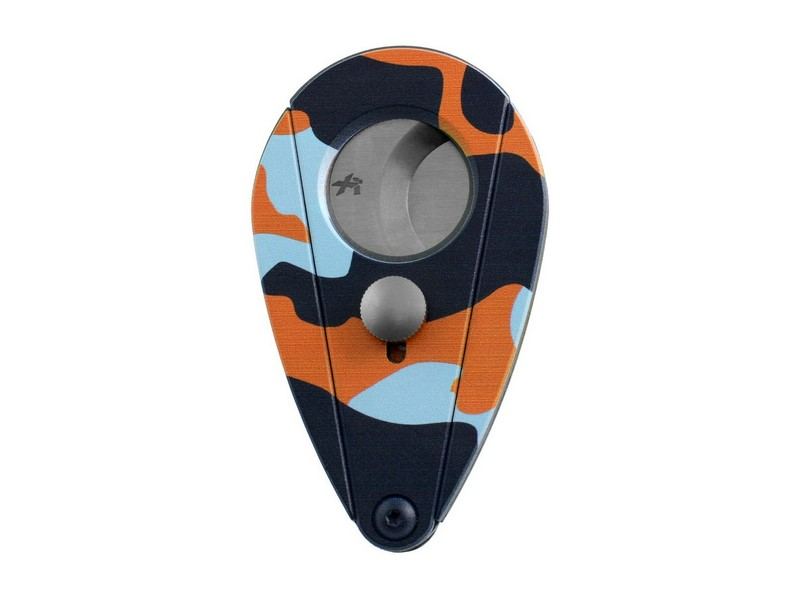 Xikar Xi2 Camo Blue & Orange szivarvágó – terepmintás, dupla pengés, 60 gyűrűméretig